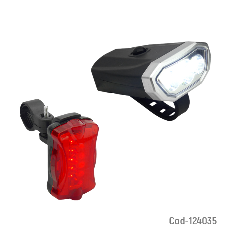 Kolm  Kit Luces LED Delantera Y Trasera Para Bicicleta, QX-T0608