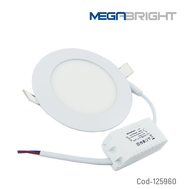 Foco LED Redondo Embutido 6W6000K CDriver Megabright 