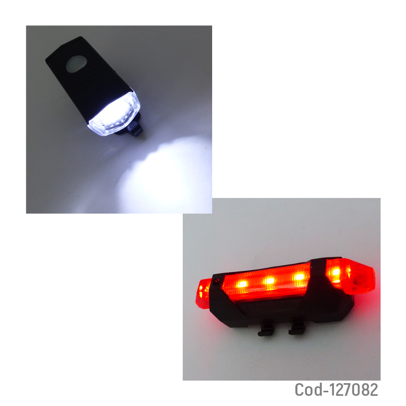 Kolm  Kit Luces LED Delantera Y Trasera Para Bicicleta, QX-T0608