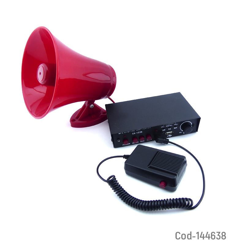 Megáfono Altavoz Potente con Bluetooth, USB y MP3