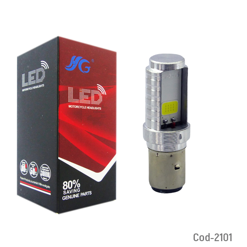 Ampoules LED BA20D COB 1200LM Blanc 6500K - 2x Feux De Brouillard / DRL / Phare Moto & Voiture Électrique 9-80V