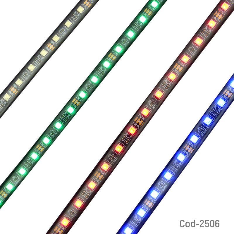 Kolm  Tiras LED RGB Para Debajo Del Auto, Con Control Remoto
