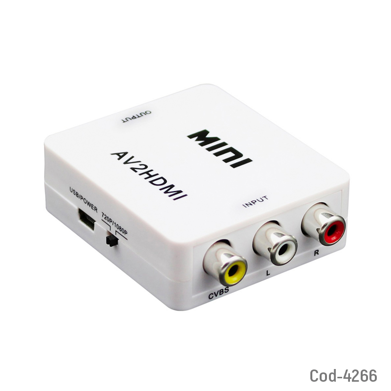 Kolm  Convertidor AV-HDMI, Con Audio, RCA Audio Y Video A HDMI