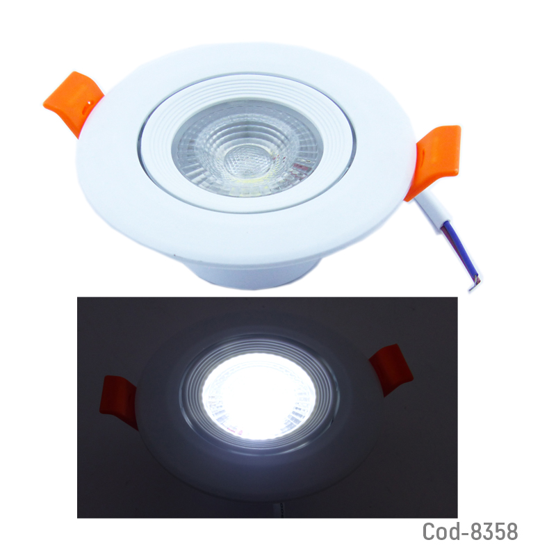Kolm | Foco LED COB Redondo De 5 WATT Luz Blanca Modelo Spot Embutido